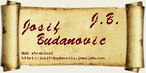 Josif Budanović vizit kartica